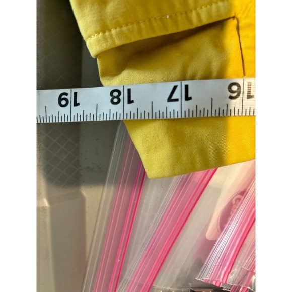 Talbots Capri Perfect Skimmer Pants Women's 16 Yellow Cotton Stretch Zip Fly - Picture 7 of 16